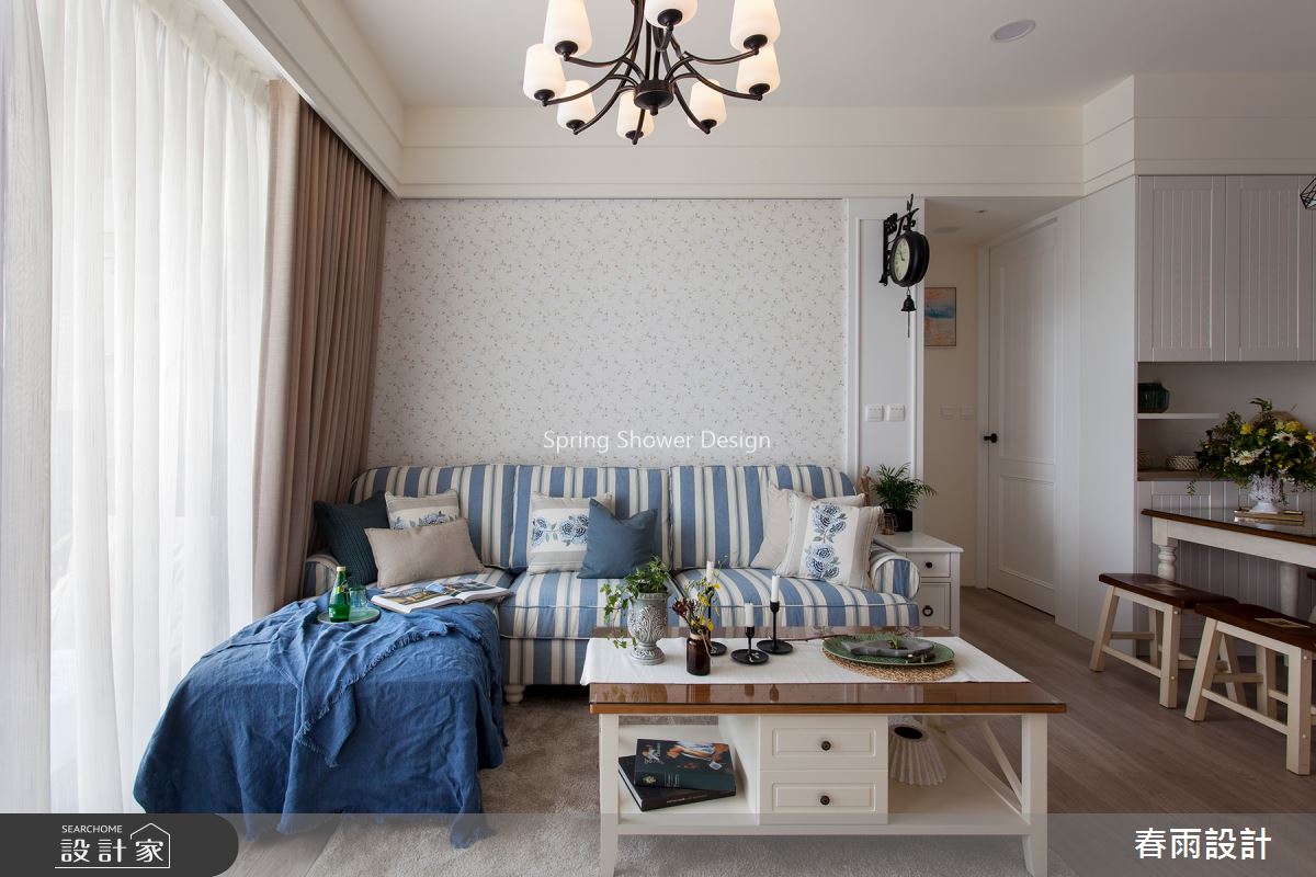 21坪新成屋(5年以下)＿鄉村風客廳案例圖片＿春雨設計＿春雨_80 中壢禾林Rich One之6