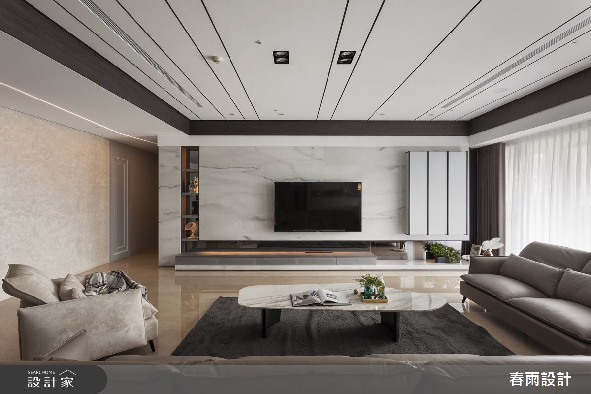 86坪新成屋(5年以下)＿現代風客廳案例圖片＿春雨設計＿春雨_84 台中國泰森林觀道之5