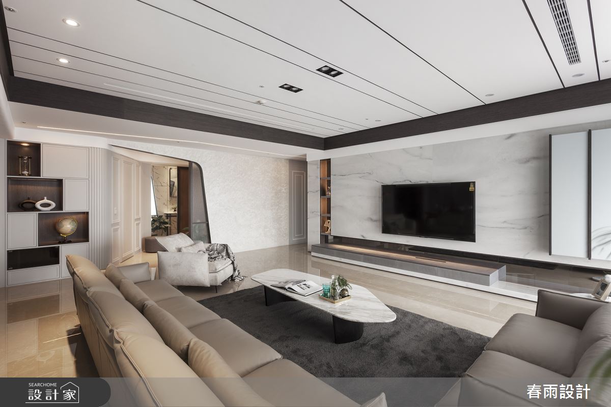 86坪新成屋(5年以下)＿現代風客廳案例圖片＿春雨設計＿春雨_84 台中國泰森林觀道之4