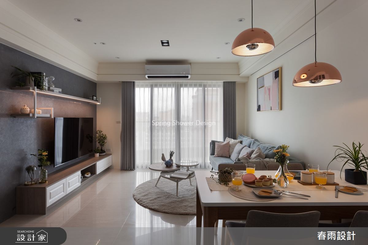 35坪新成屋(5年以下)＿現代風客廳餐廳案例圖片＿春雨設計＿春雨_85 新莊富貴中華之10