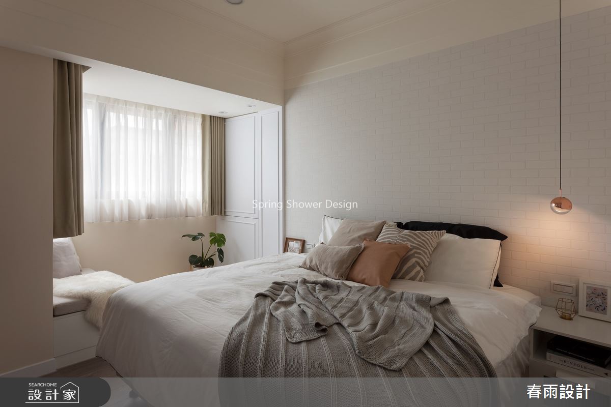 35坪新成屋(5年以下)＿現代風臥室案例圖片＿春雨設計＿春雨_85 新莊富貴中華之22