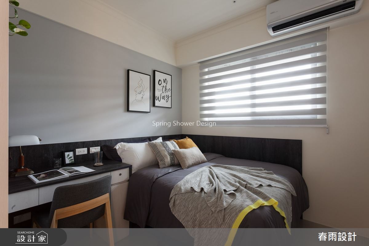 35坪新成屋(5年以下)＿現代風臥室案例圖片＿春雨設計＿春雨_85 新莊富貴中華之35