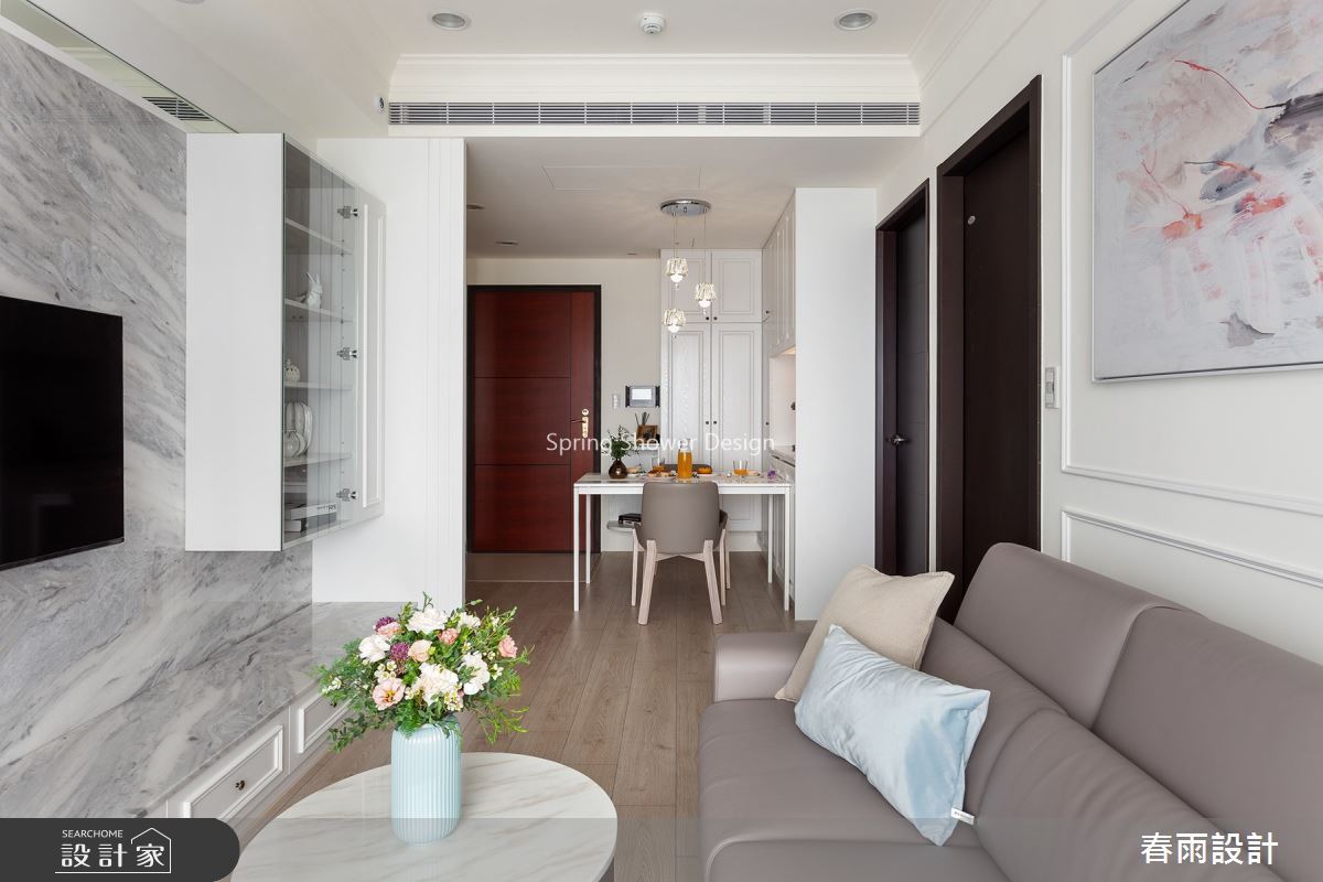 18坪新成屋(5年以下)＿美式風客廳案例圖片＿春雨設計＿春雨_86 長虹天馥之9