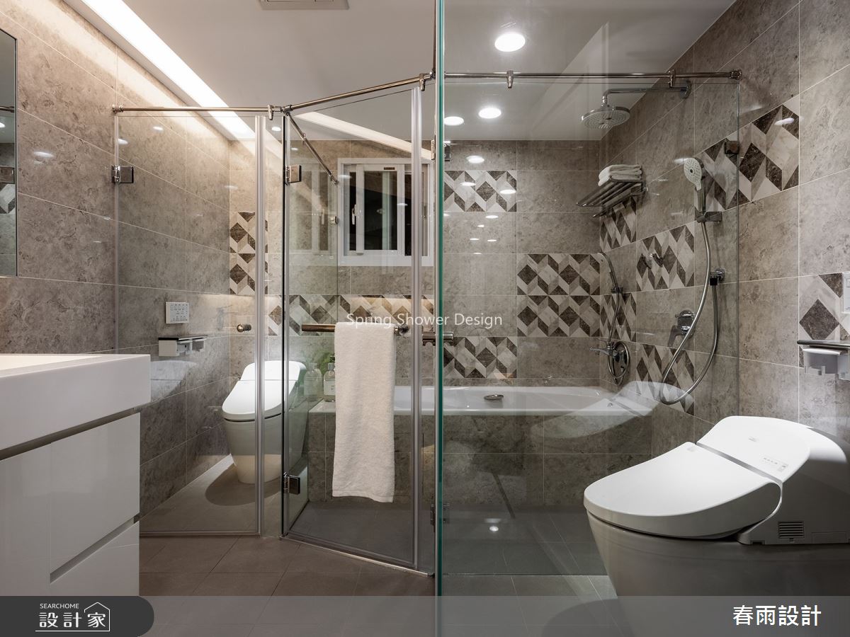 25坪老屋(16~30年)＿美式風浴室案例圖片＿春雨設計＿春雨_88 新生南路之33