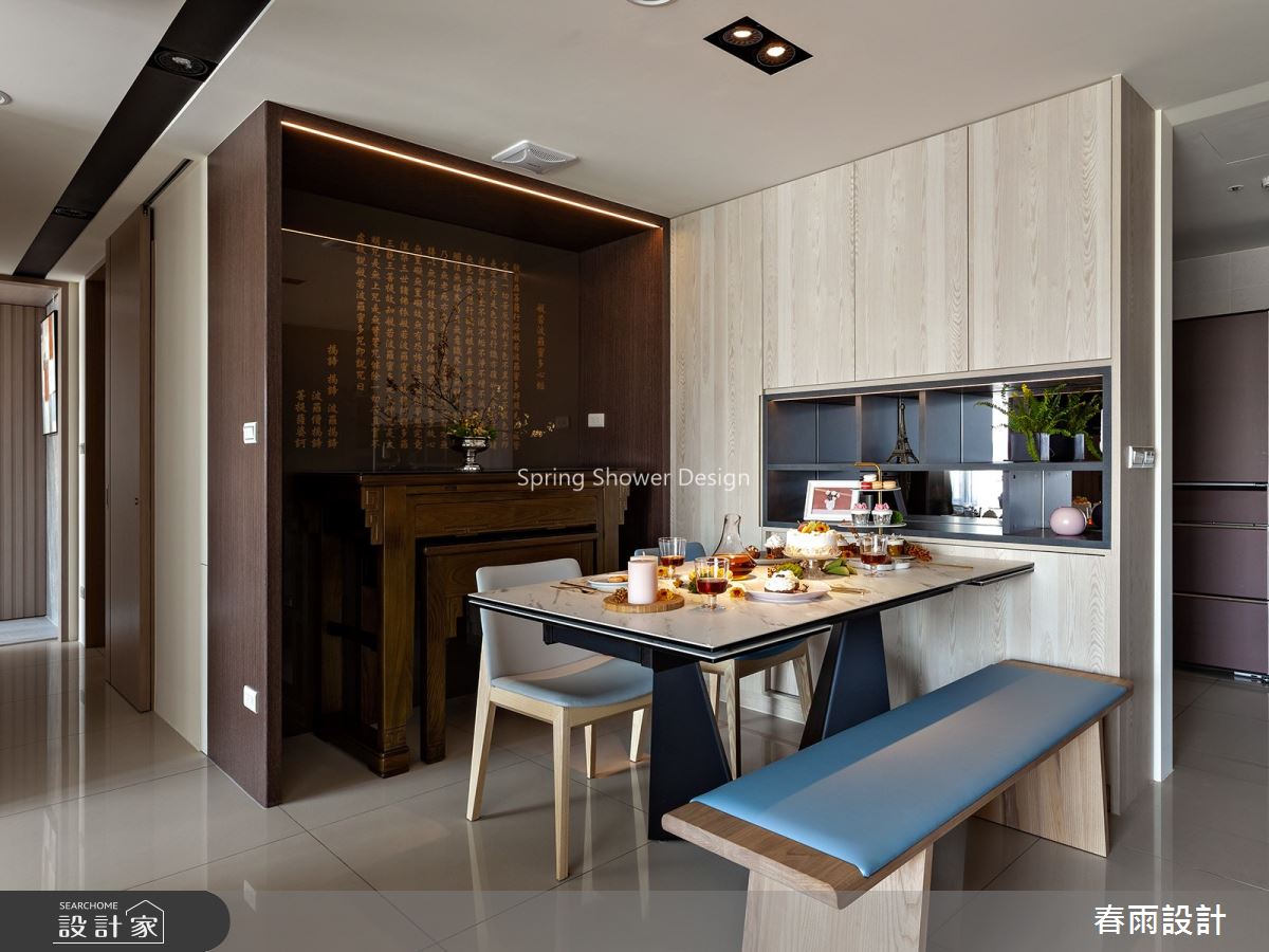 41坪新成屋(5年以下)＿現代風餐廳佛堂案例圖片＿春雨設計＿春雨_92 築丰天母之10