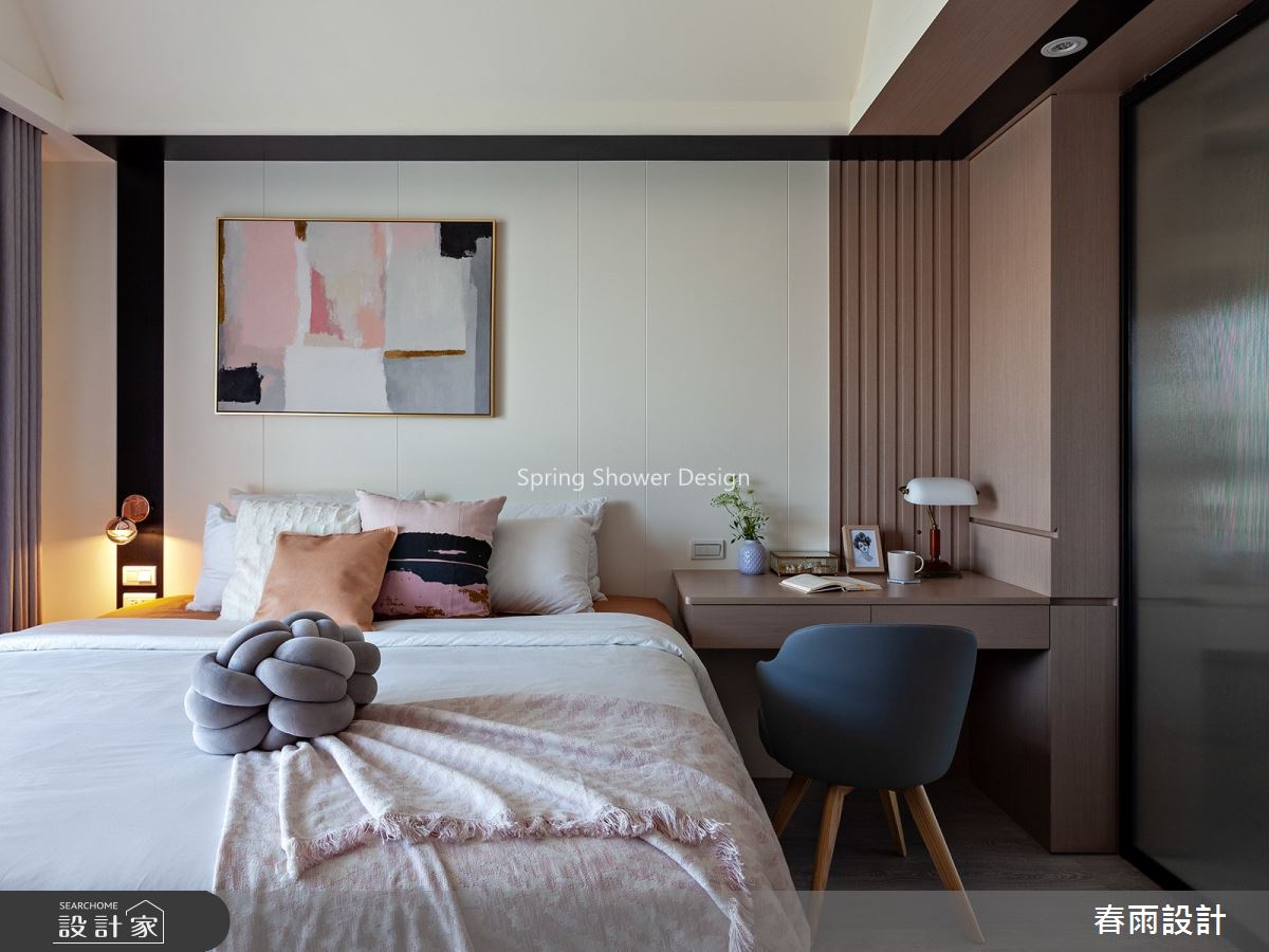 41坪新成屋(5年以下)＿現代風臥室案例圖片＿春雨設計＿春雨_92 築丰天母之23