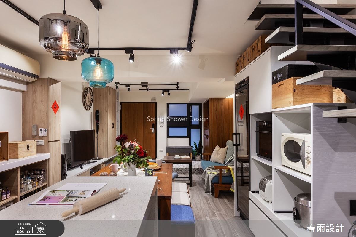 36坪老屋(16~30年)＿工業風吧檯中島案例圖片＿春雨設計＿春雨_101 三重五華街之7