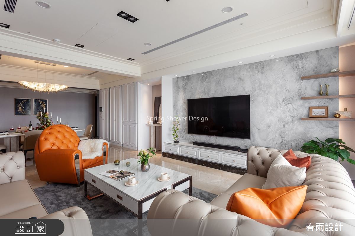 46坪預售屋＿新古典客廳案例圖片＿春雨設計＿春雨_104 映象太和之8