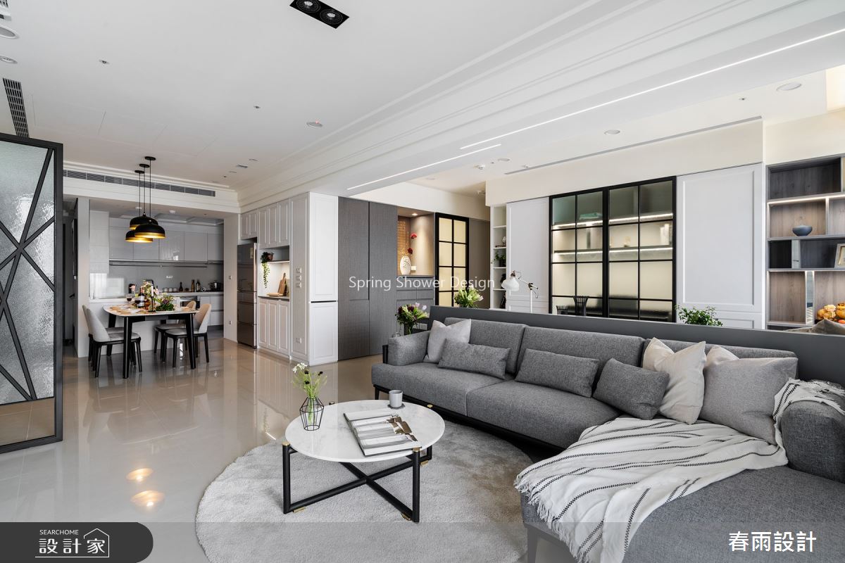 36坪新成屋(5年以下)＿現代風客廳案例圖片＿春雨設計＿春雨_105 中壢龍騰之7