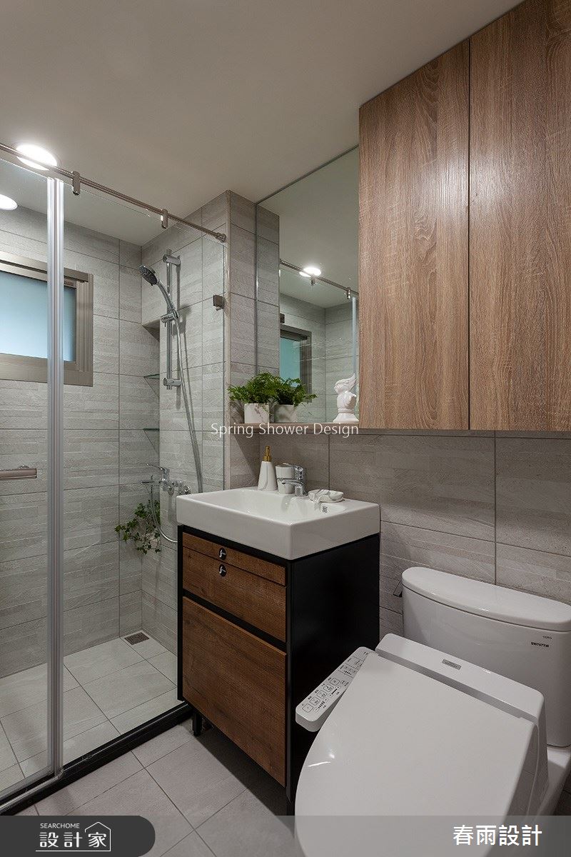 24坪老屋(16~30年)＿工業風浴室案例圖片＿春雨設計＿春雨_108 成功國宅之22