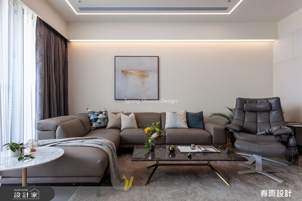 47坪預售屋＿現代風客廳案例圖片＿春雨設計＿春雨_109 坤山禾和之3
