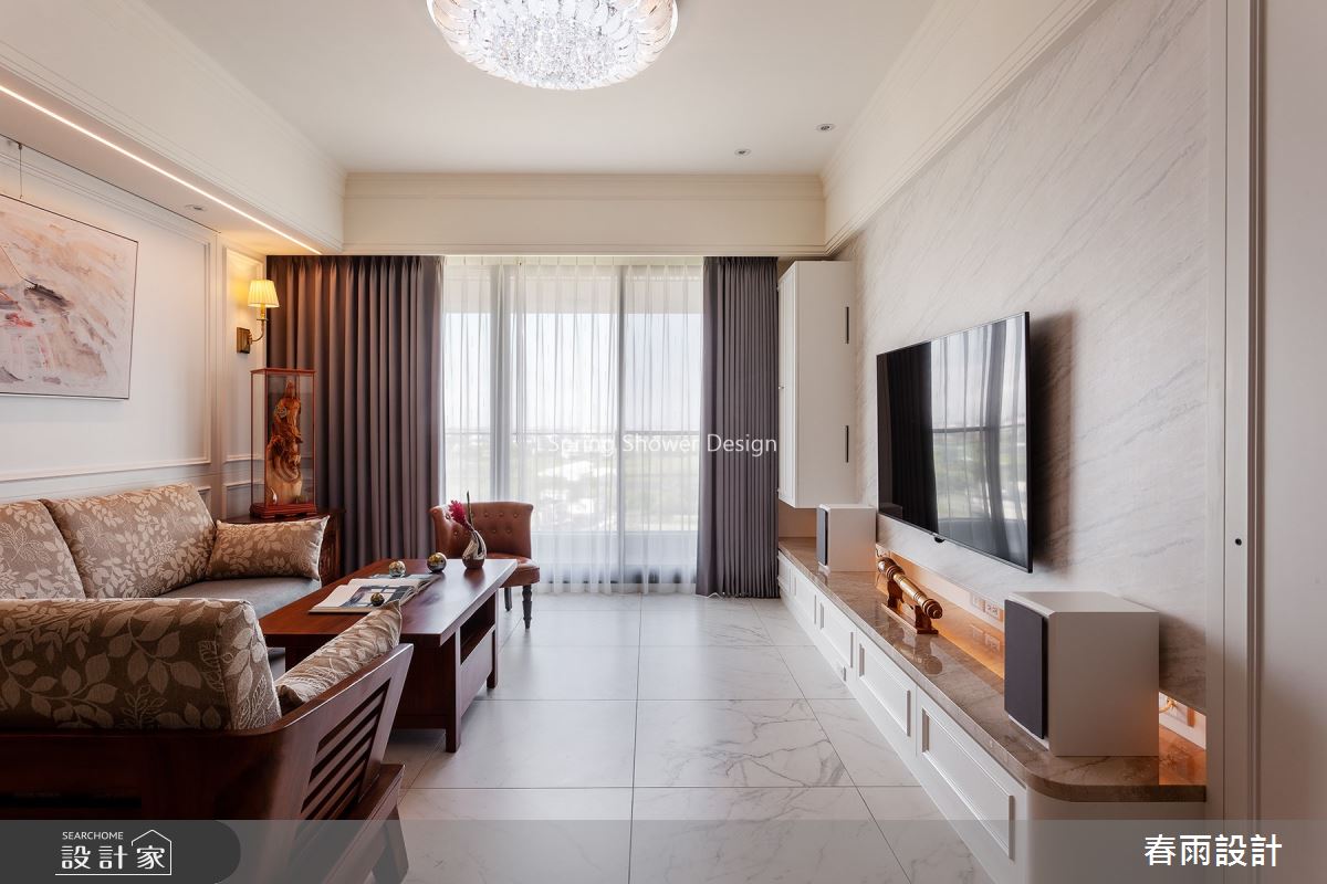 38坪新成屋(5年以下)＿美式風客廳案例圖片＿春雨設計＿春雨_110 力信擎天之4