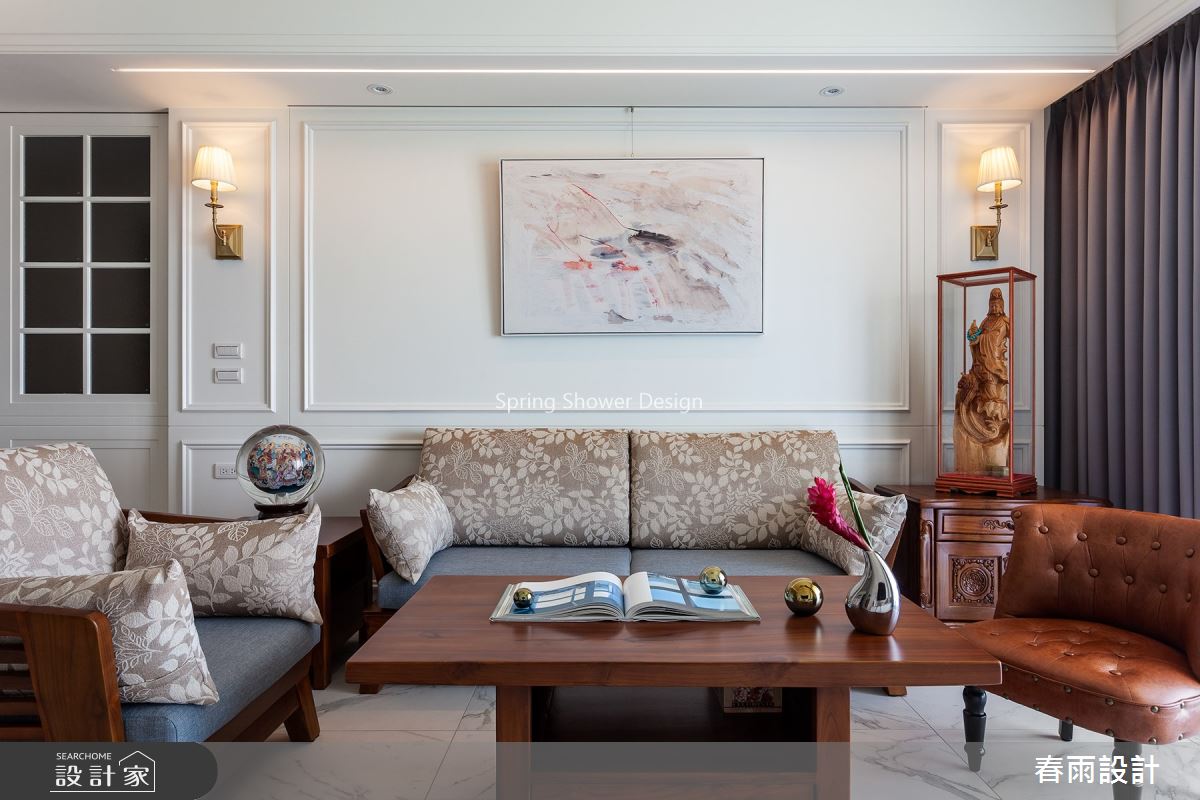 38坪新成屋(5年以下)＿美式風客廳案例圖片＿春雨設計＿春雨_110 力信擎天之6