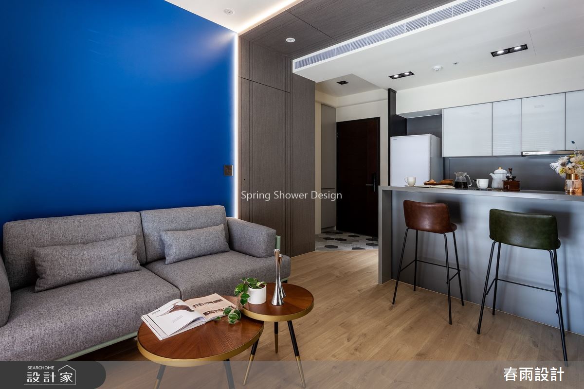 14坪新成屋(5年以下)＿飯店風客廳吧檯中島案例圖片＿春雨設計＿春雨_111 仁愛柏麗之16