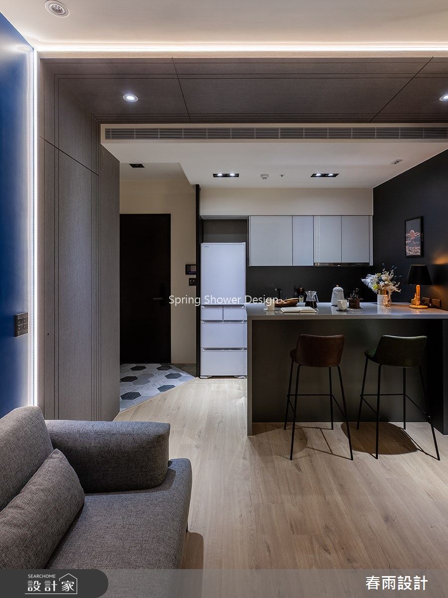 14坪新成屋(5年以下)＿飯店風吧檯中島案例圖片＿春雨設計＿春雨_111 仁愛柏麗之4