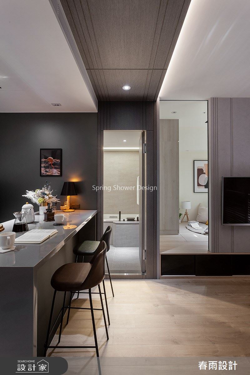 14坪新成屋(5年以下)＿飯店風吧檯中島案例圖片＿春雨設計＿春雨_111 仁愛柏麗之6