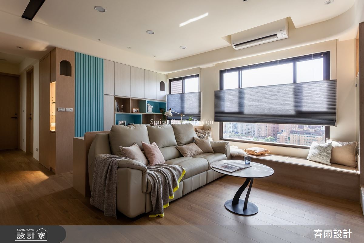 22坪預售屋＿北歐風客廳臥榻案例圖片＿春雨設計＿春雨_112 桃園名鑄之6