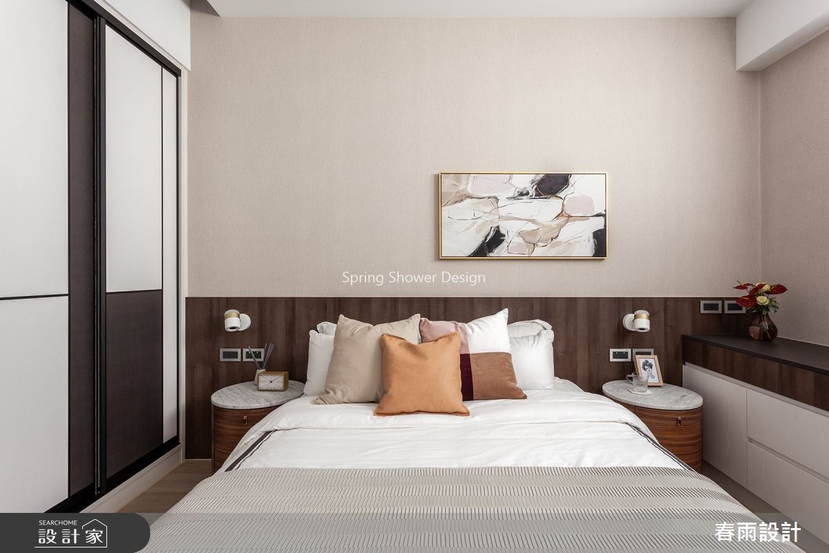 34坪新成屋(5年以下)＿現代風臥室案例圖片＿春雨設計＿春雨_114 高雄敘上景之21