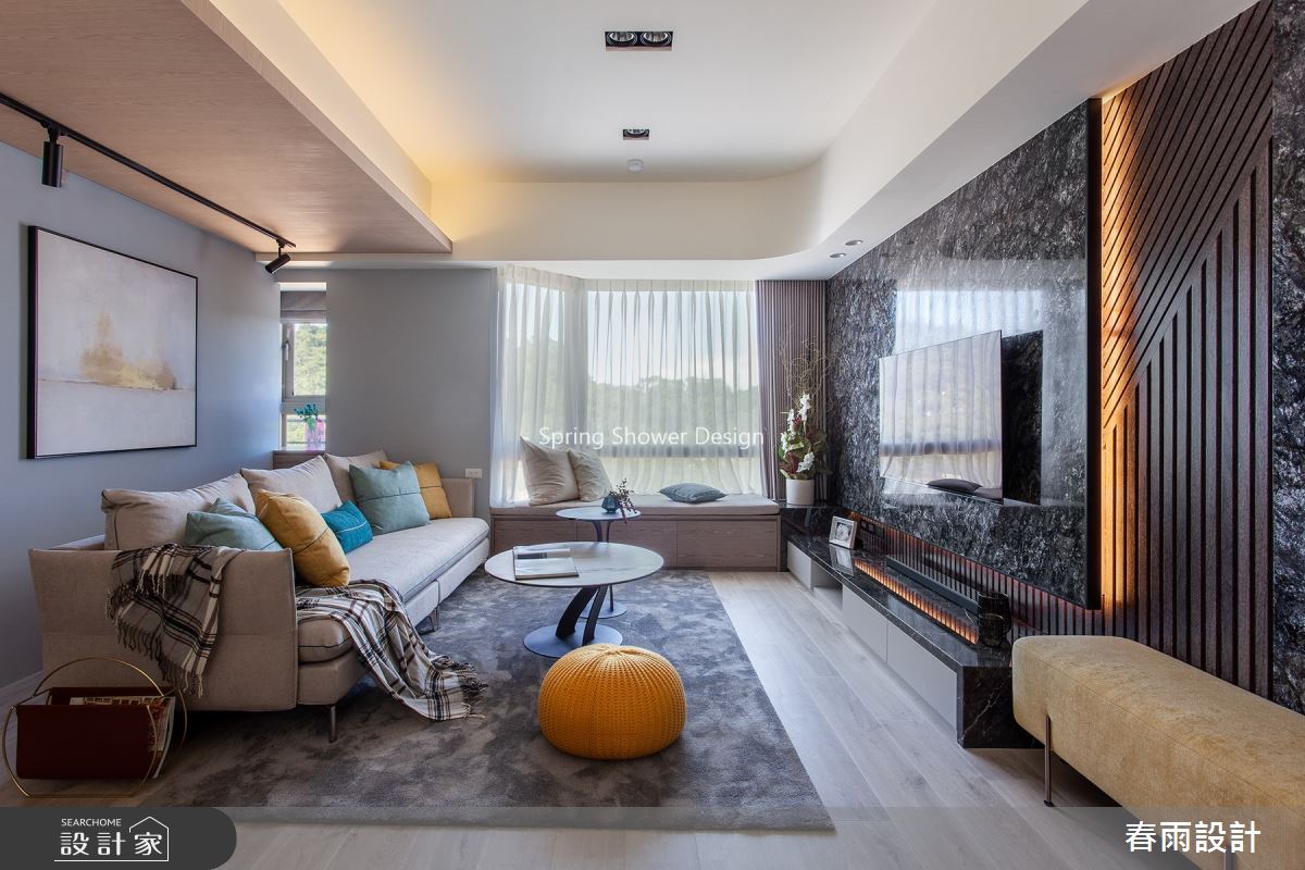 25坪中古屋(5~15年)＿飯店風客廳臥榻案例圖片＿春雨設計＿春雨_122 美麗再興之3