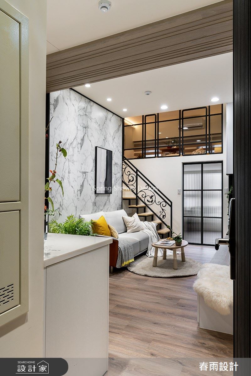 18坪新成屋(5年以下)＿現代風玄關案例圖片＿春雨設計＿春雨_123 中山Q1之1