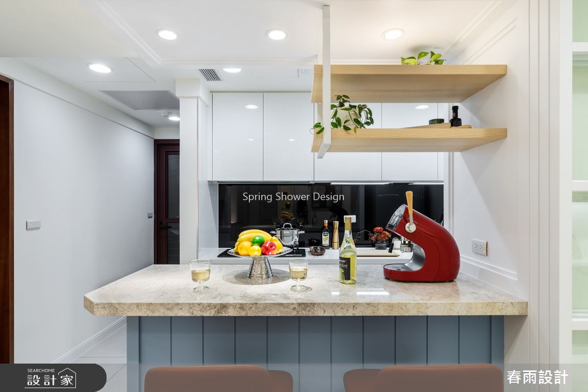 18坪預售屋＿美式風餐廳廚房中島案例圖片＿春雨設計＿春雨_128 九揚華冠之18