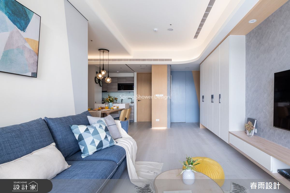 27坪預售屋＿北歐風客廳案例圖片＿春雨設計＿春雨_130 鳳凰花園之5
