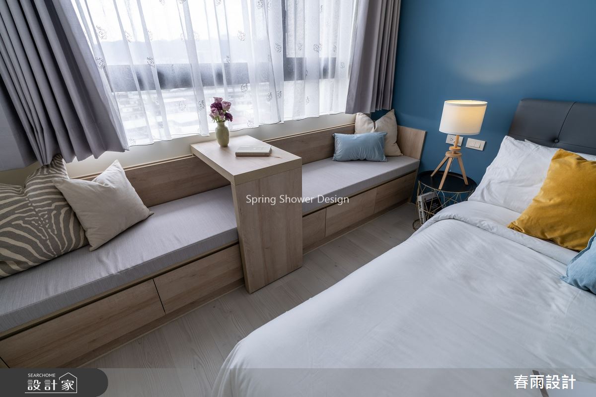 27坪預售屋＿北歐風臥室臥榻案例圖片＿春雨設計＿春雨_130 鳳凰花園之22