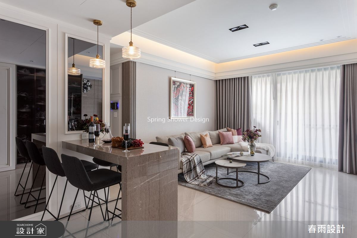 38坪新成屋(5年以下)＿飯店風客廳餐廳案例圖片＿春雨設計＿春雨_134 高雄新都廳之4