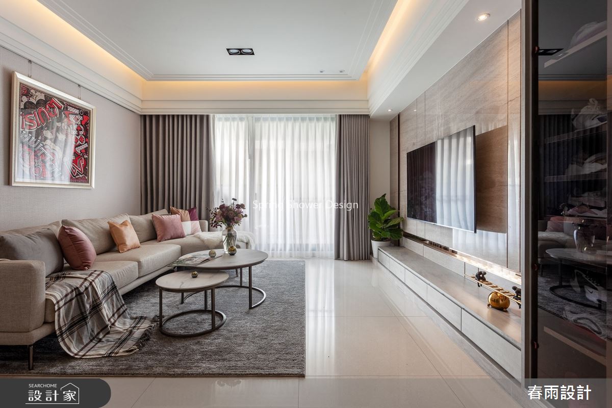 38坪新成屋(5年以下)＿飯店風客廳案例圖片＿春雨設計＿春雨_134 高雄新都廳之6