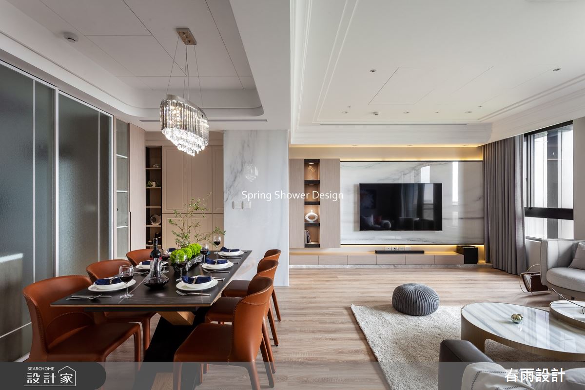 38坪新成屋(5年以下)＿現代風客廳餐廳案例圖片＿春雨設計＿春雨_139 捷寶雲品之3