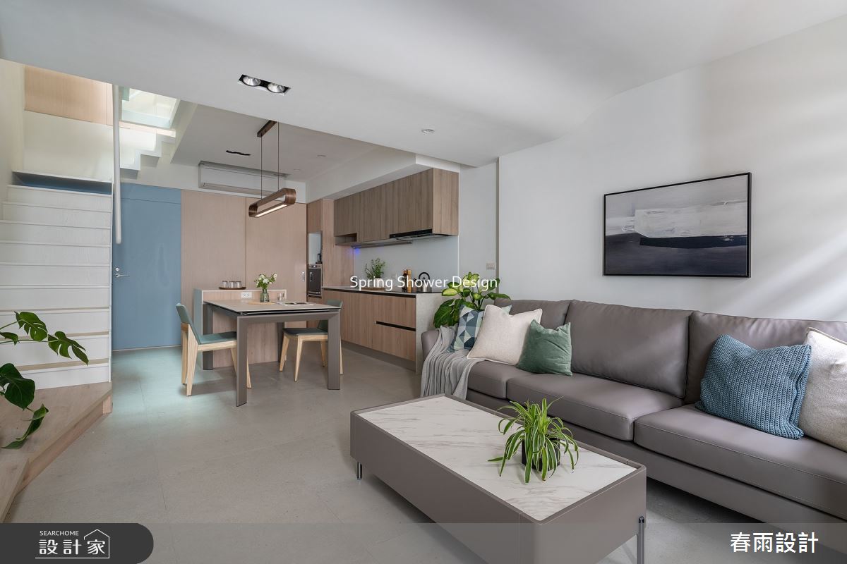 47坪老屋(16~30年)＿現代風客廳餐廳廚房樓梯案例圖片＿春雨設計＿春雨_140 華祥三街之6