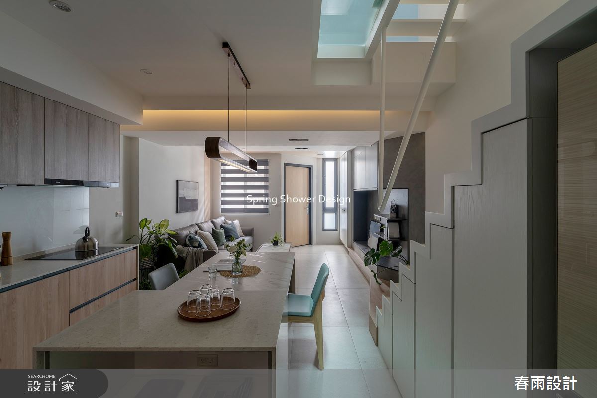 47坪老屋(16~30年)＿現代風餐廳廚房樓梯案例圖片＿春雨設計＿春雨_140 華祥三街之8