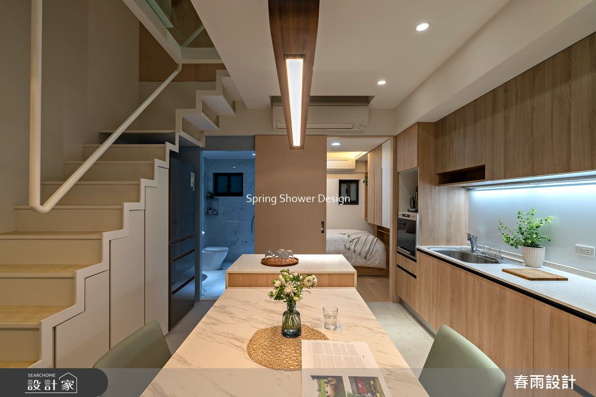47坪老屋(16~30年)＿現代風餐廳臥室浴室樓梯案例圖片＿春雨設計＿春雨_140 華祥三街之11
