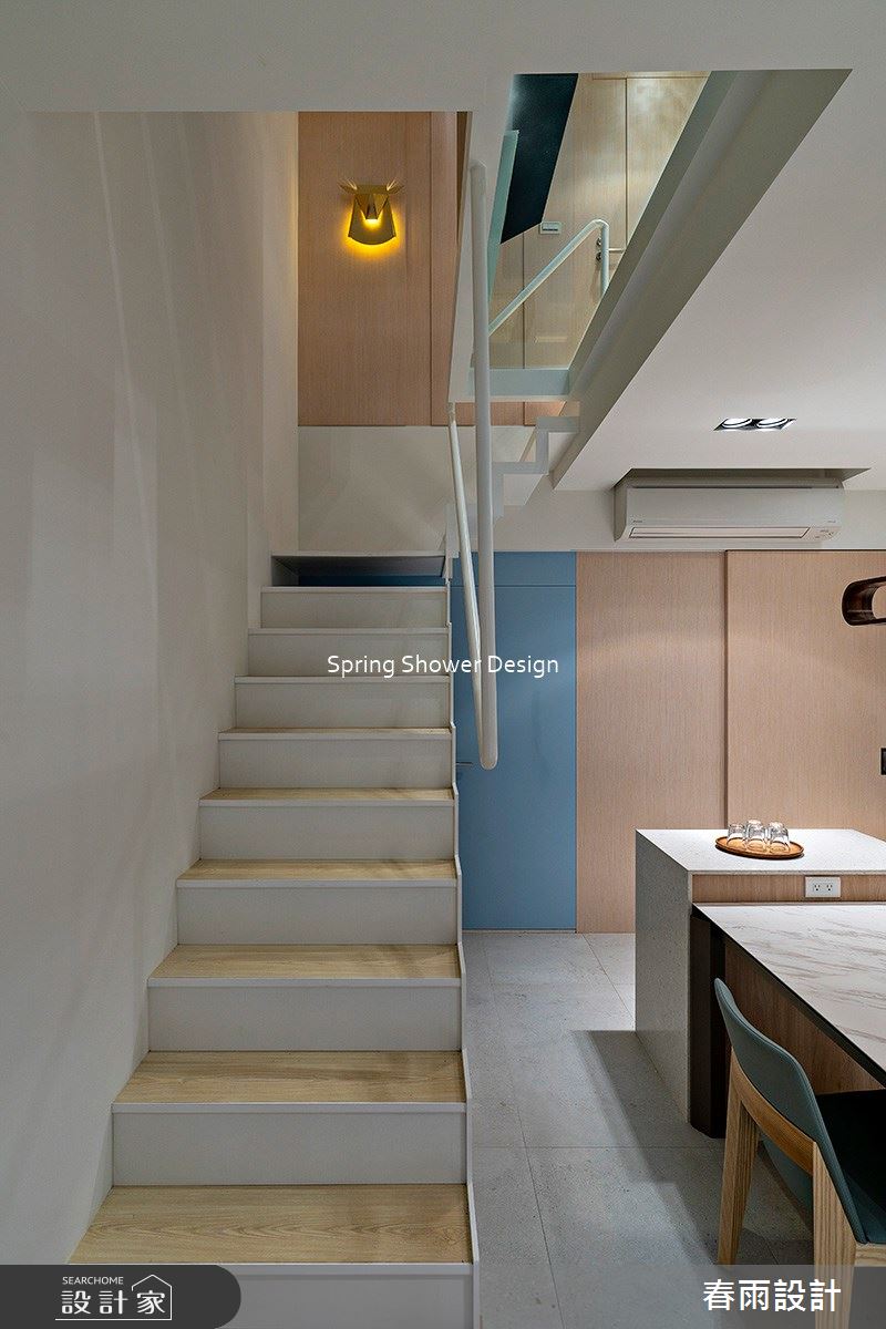 47坪老屋(16~30年)＿現代風樓梯案例圖片＿春雨設計＿春雨_140 華祥三街之16