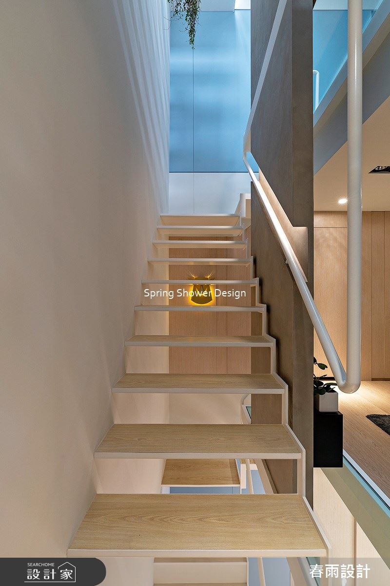 47坪老屋(16~30年)＿現代風樓梯案例圖片＿春雨設計＿春雨_140 華祥三街之29
