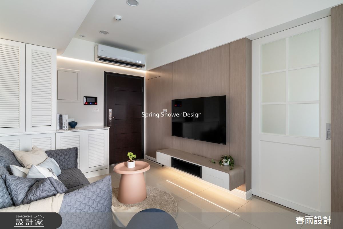 14坪新成屋(5年以下)＿現代風玄關客廳案例圖片＿春雨設計＿春雨_143 新店璞御之7