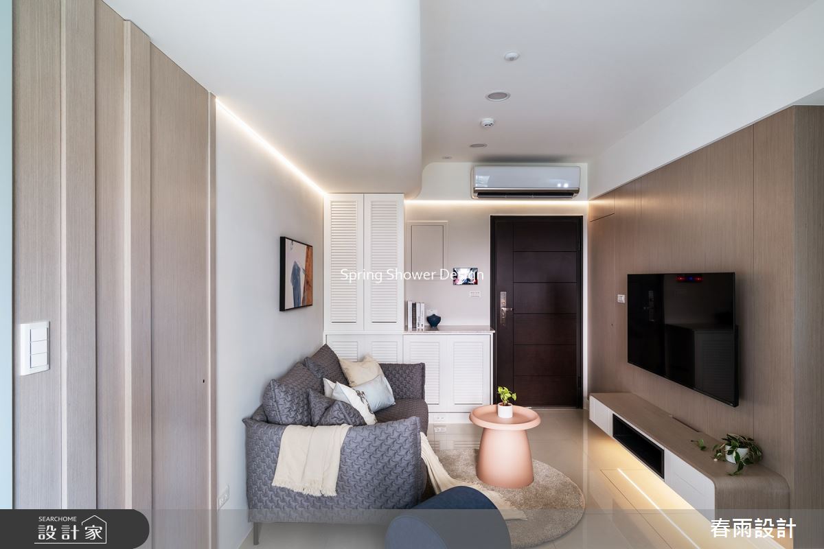 14坪新成屋(5年以下)＿現代風玄關客廳案例圖片＿春雨設計＿春雨_143 新店璞御之8