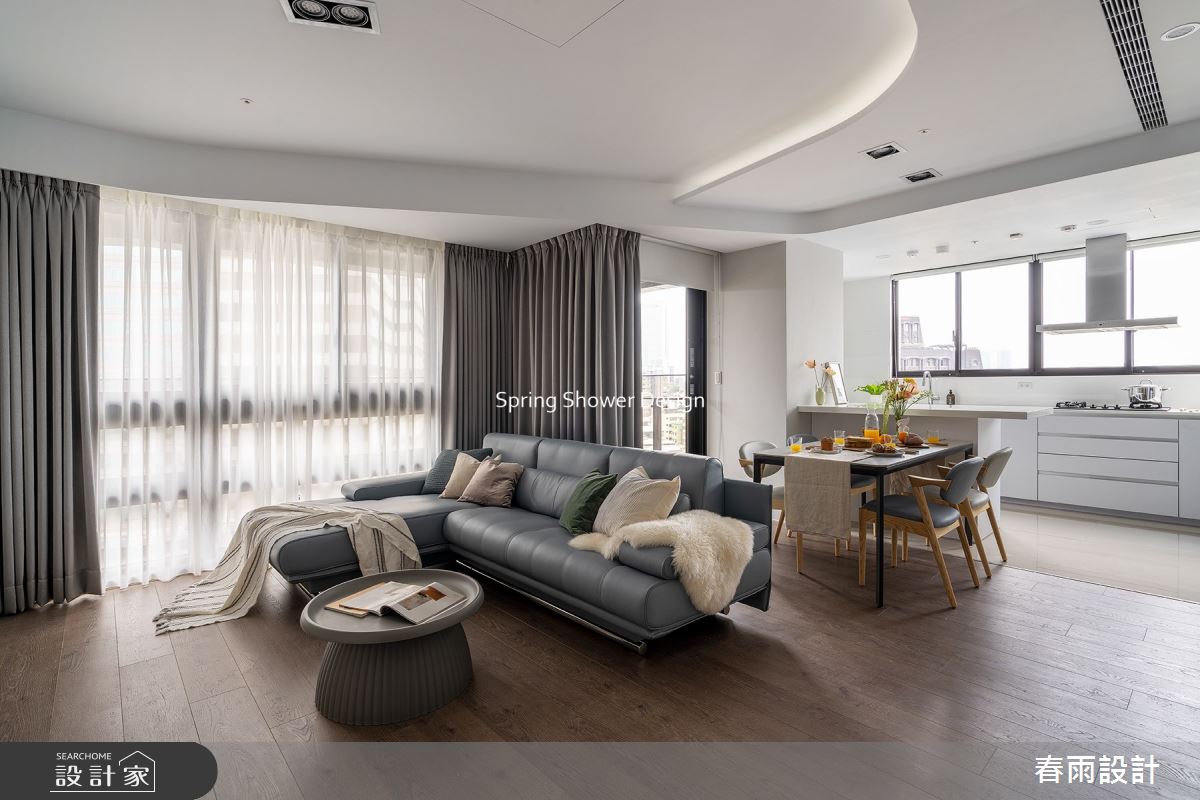 29坪新成屋(5年以下)＿現代風客廳餐廳廚房吧檯案例圖片＿春雨設計＿春雨_144 碧根21號之5