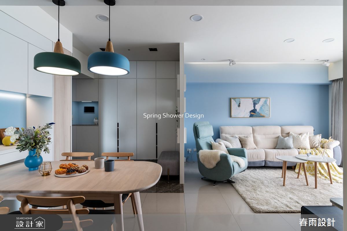 41坪新成屋(5年以下)＿休閒風客廳餐廳案例圖片＿春雨設計＿春雨_155 板橋仰真之7