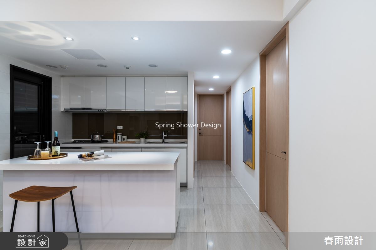 新成屋(5年以下)＿現代風廚房吧檯走廊中島案例圖片＿春雨設計＿春雨_160 鹿鳴館之11