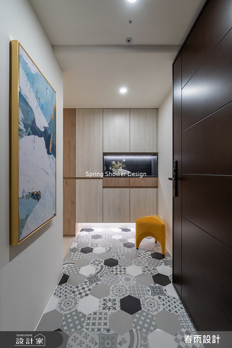 27坪新成屋(5年以下)＿現代風玄關案例圖片＿春雨設計＿春雨_162 聯上匯翠之1