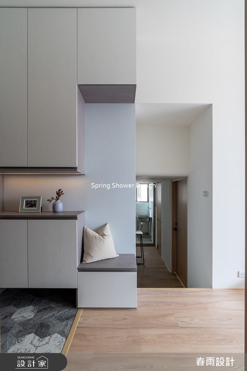 老屋(16~30年)＿現代風玄關樓梯案例圖片＿春雨設計＿春雨_164 內湖程公館之2