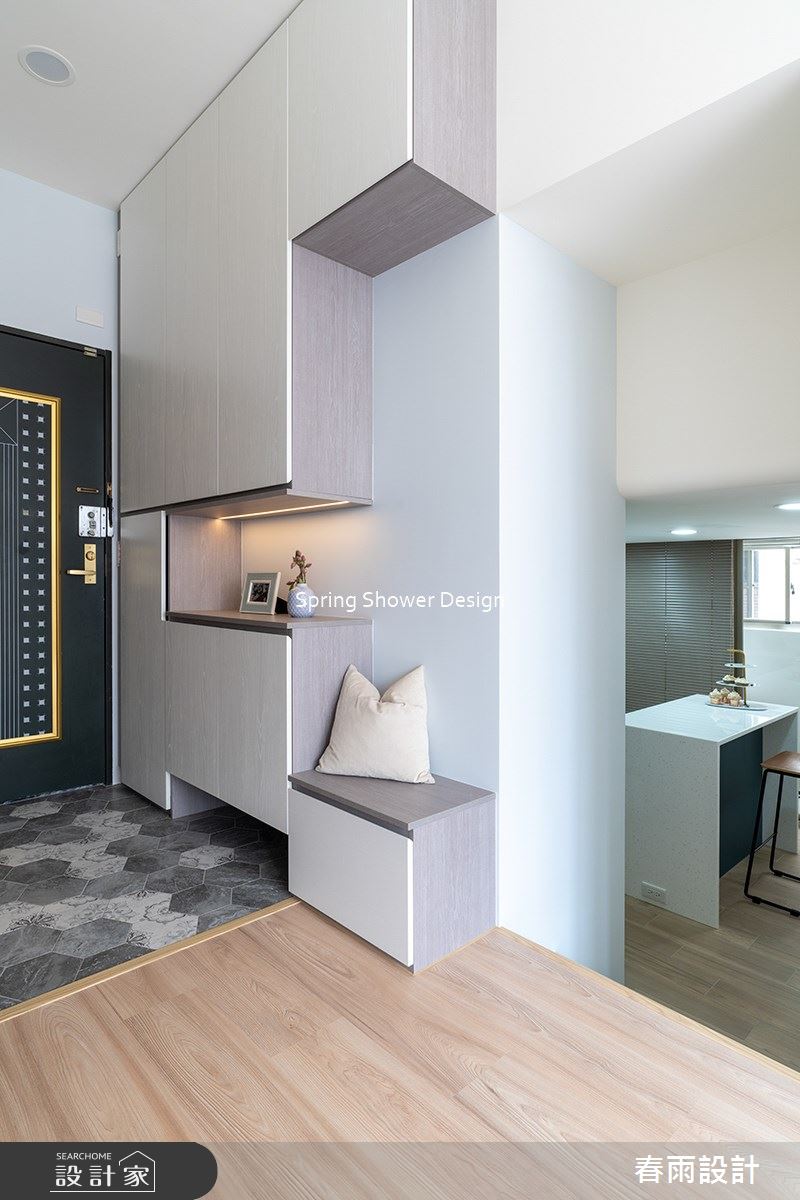 老屋(16~30年)＿現代風玄關餐廳樓梯案例圖片＿春雨設計＿春雨_164 內湖程公館之3