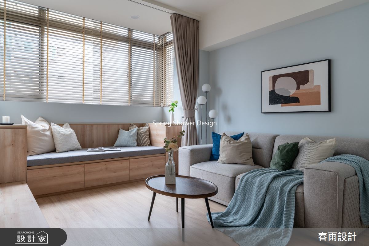 老屋(16~30年)＿現代風客廳臥榻案例圖片＿春雨設計＿春雨_164 內湖程公館之5