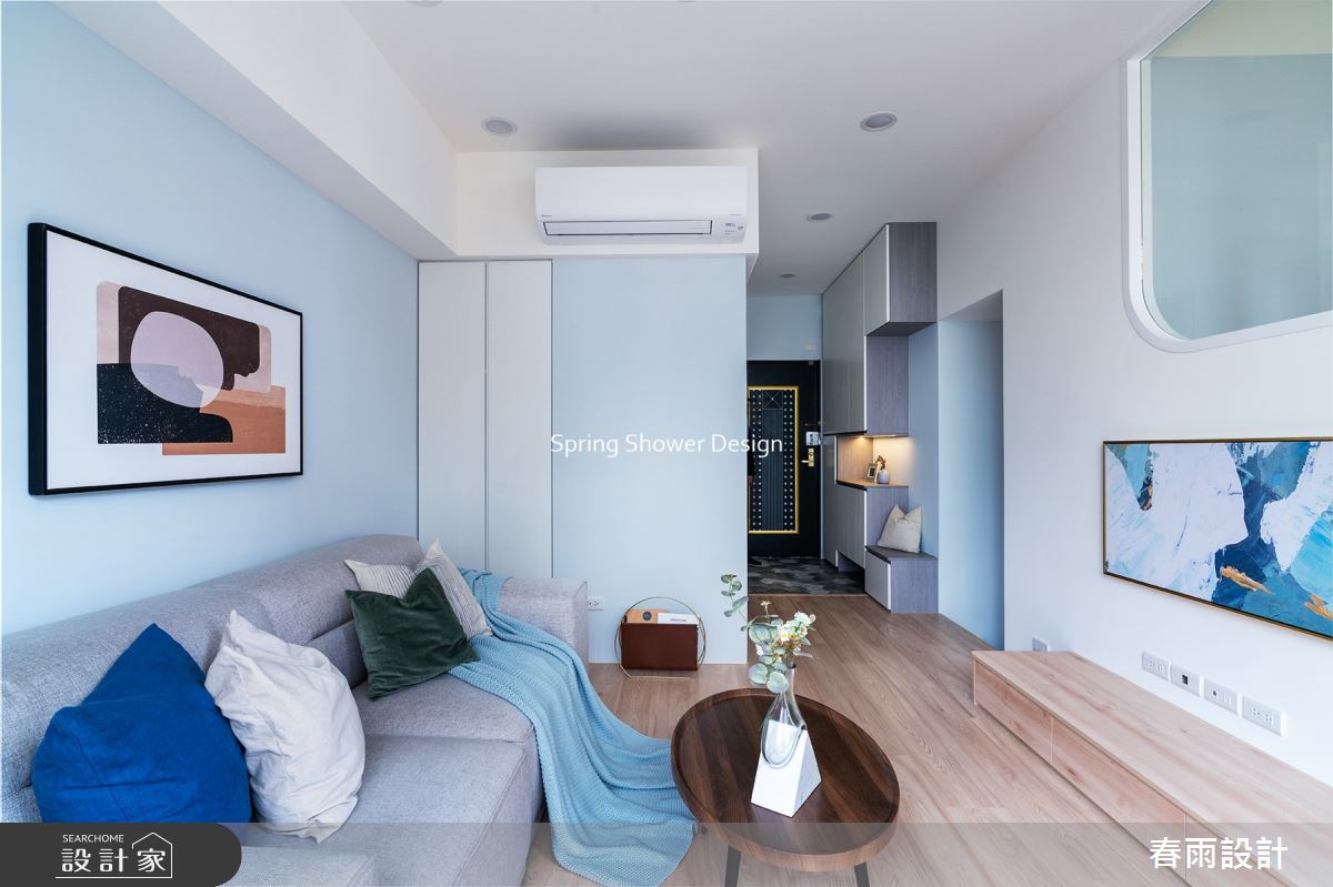 老屋(16~30年)＿現代風玄關客廳案例圖片＿春雨設計＿春雨_164 內湖程公館之7