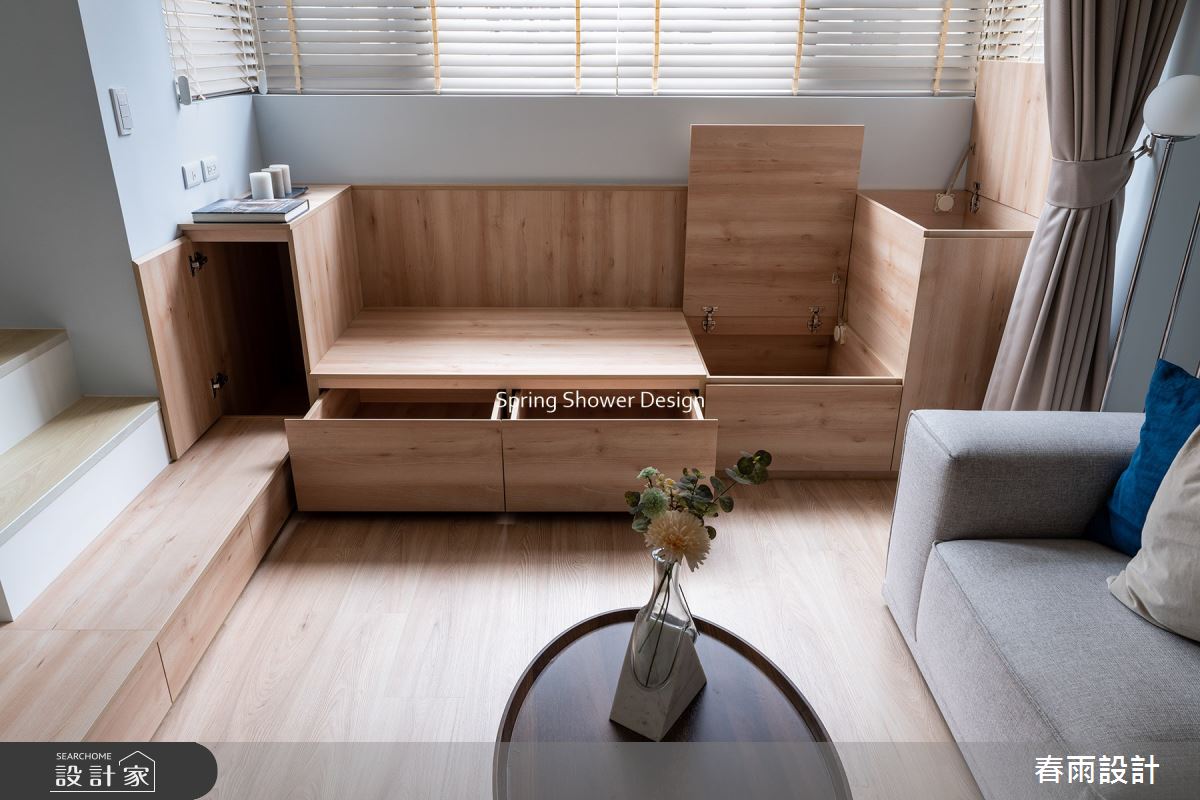 老屋(16~30年)＿現代風客廳臥榻案例圖片＿春雨設計＿春雨_164 內湖程公館之10