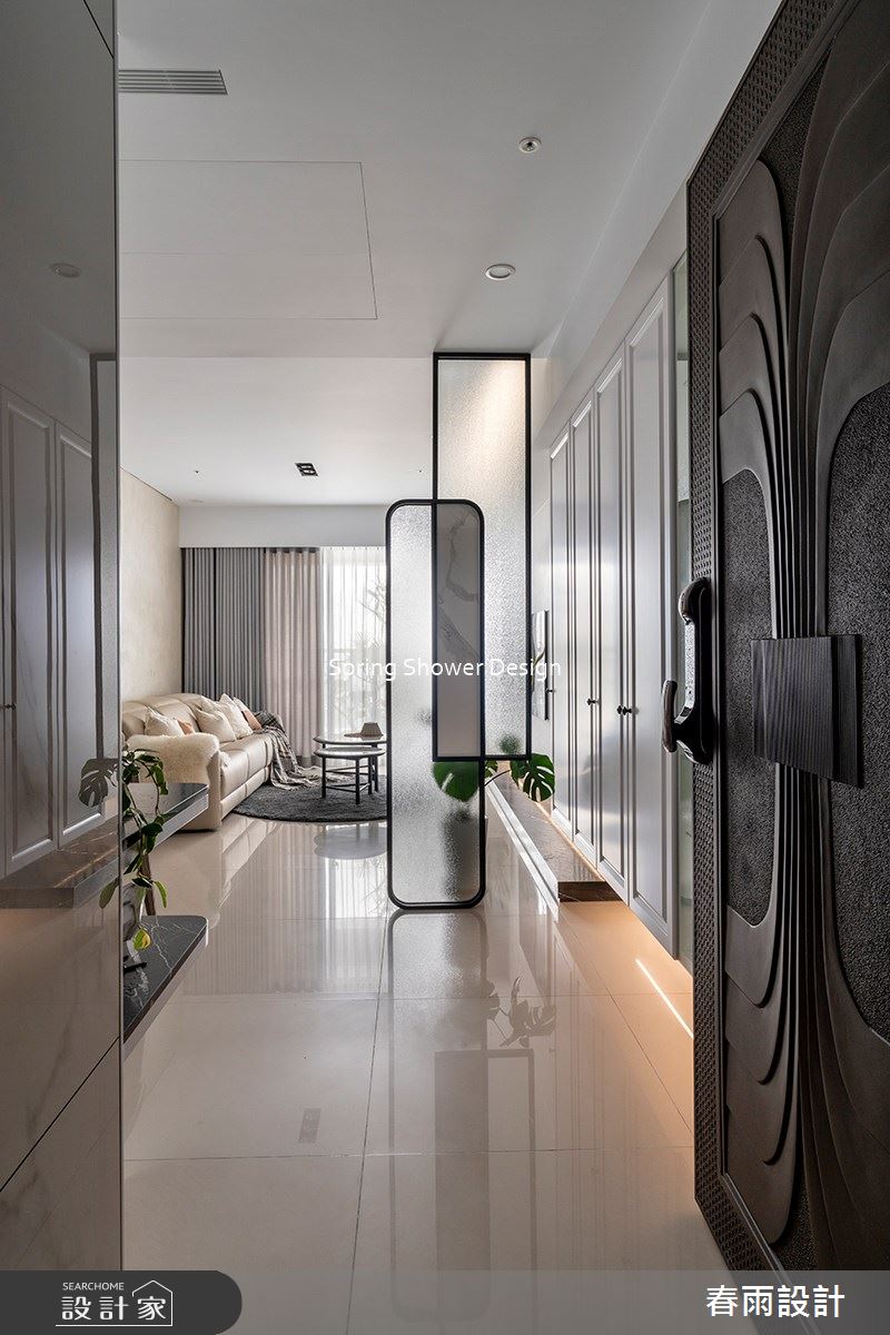 28坪新成屋(5年以下)＿現代風玄關客廳案例圖片＿春雨設計＿春雨_168 瀧淳富居之1