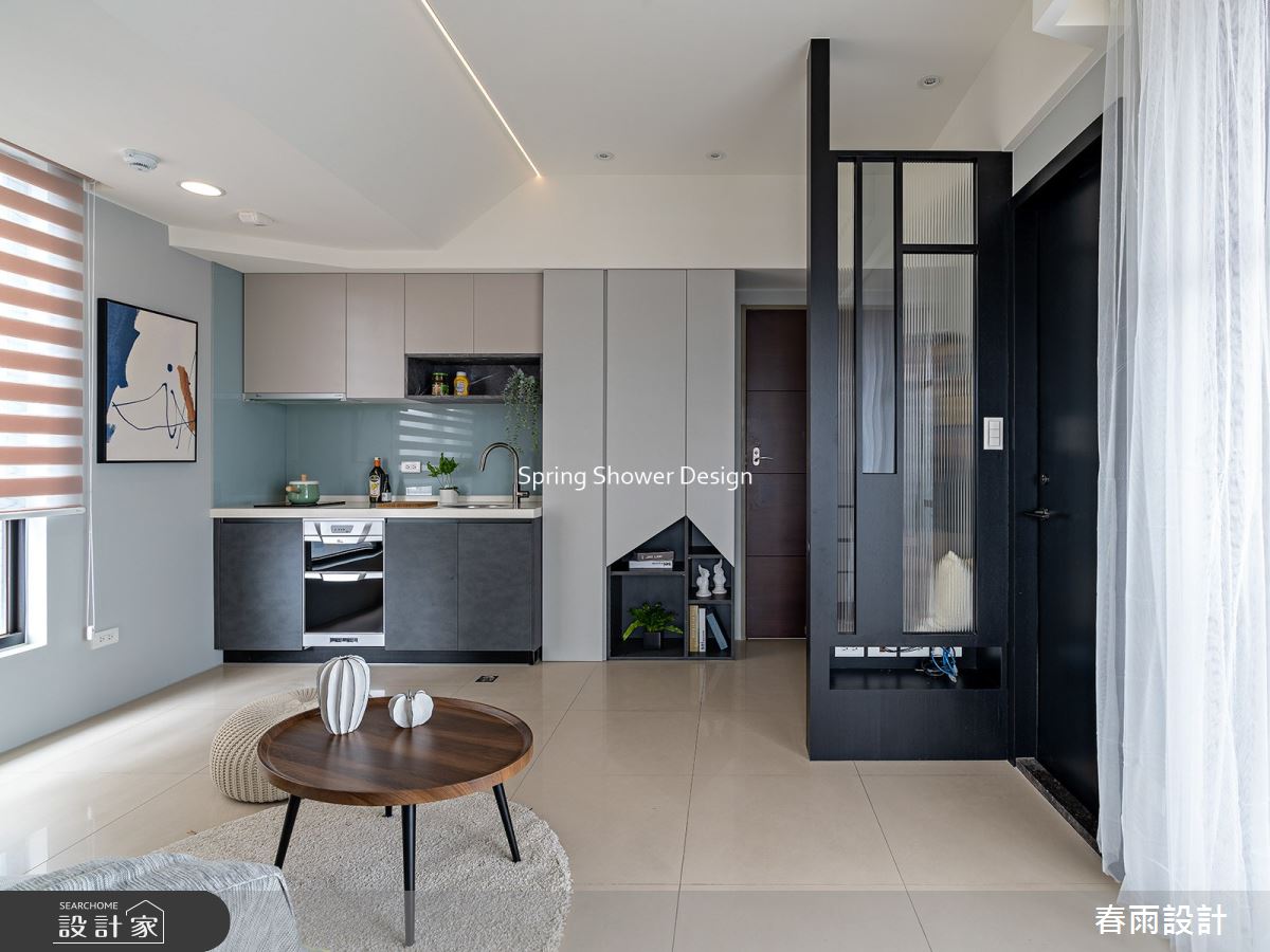 老屋(16~30年)＿現代風玄關客廳廚房案例圖片＿春雨設計＿春雨_169 永元路之10