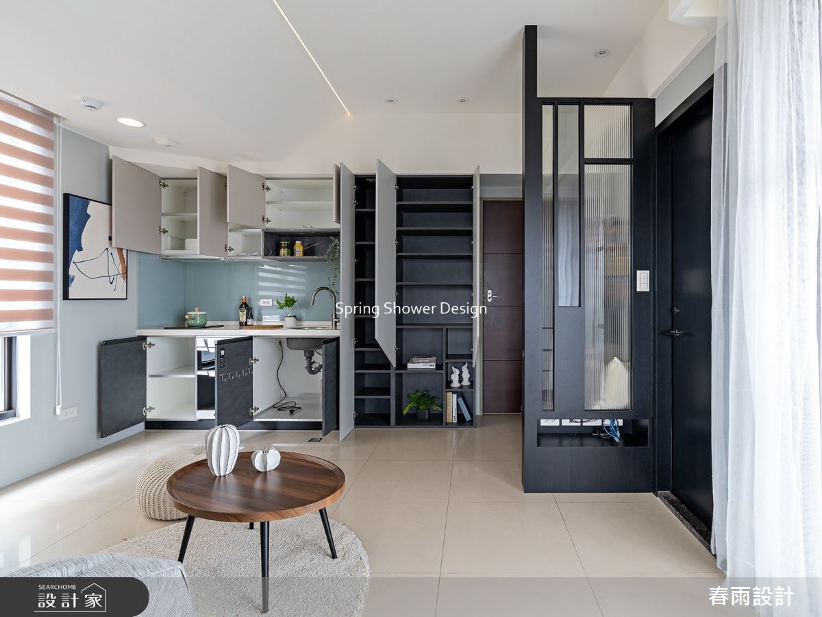老屋(16~30年)＿現代風玄關客廳廚房案例圖片＿春雨設計＿春雨_169 永元路之11