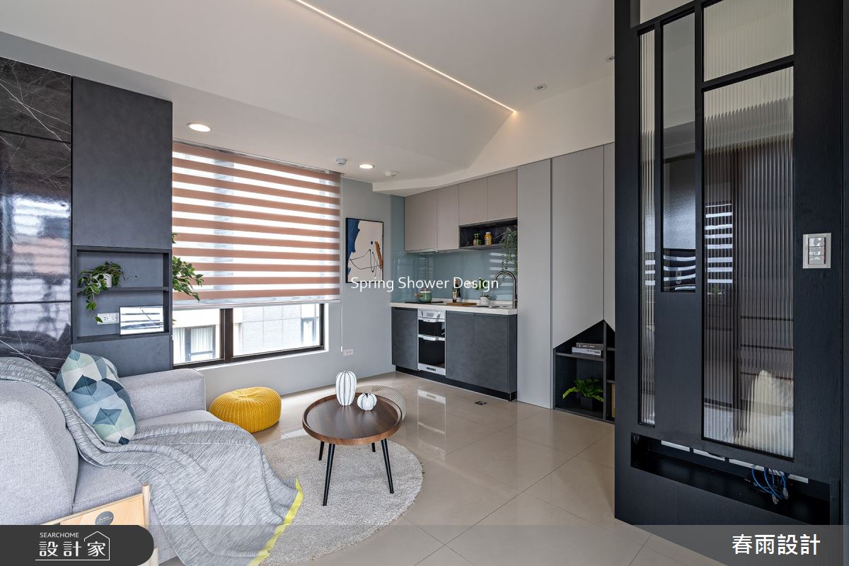 老屋(16~30年)＿現代風客廳廚房案例圖片＿春雨設計＿春雨_169 永元路之12